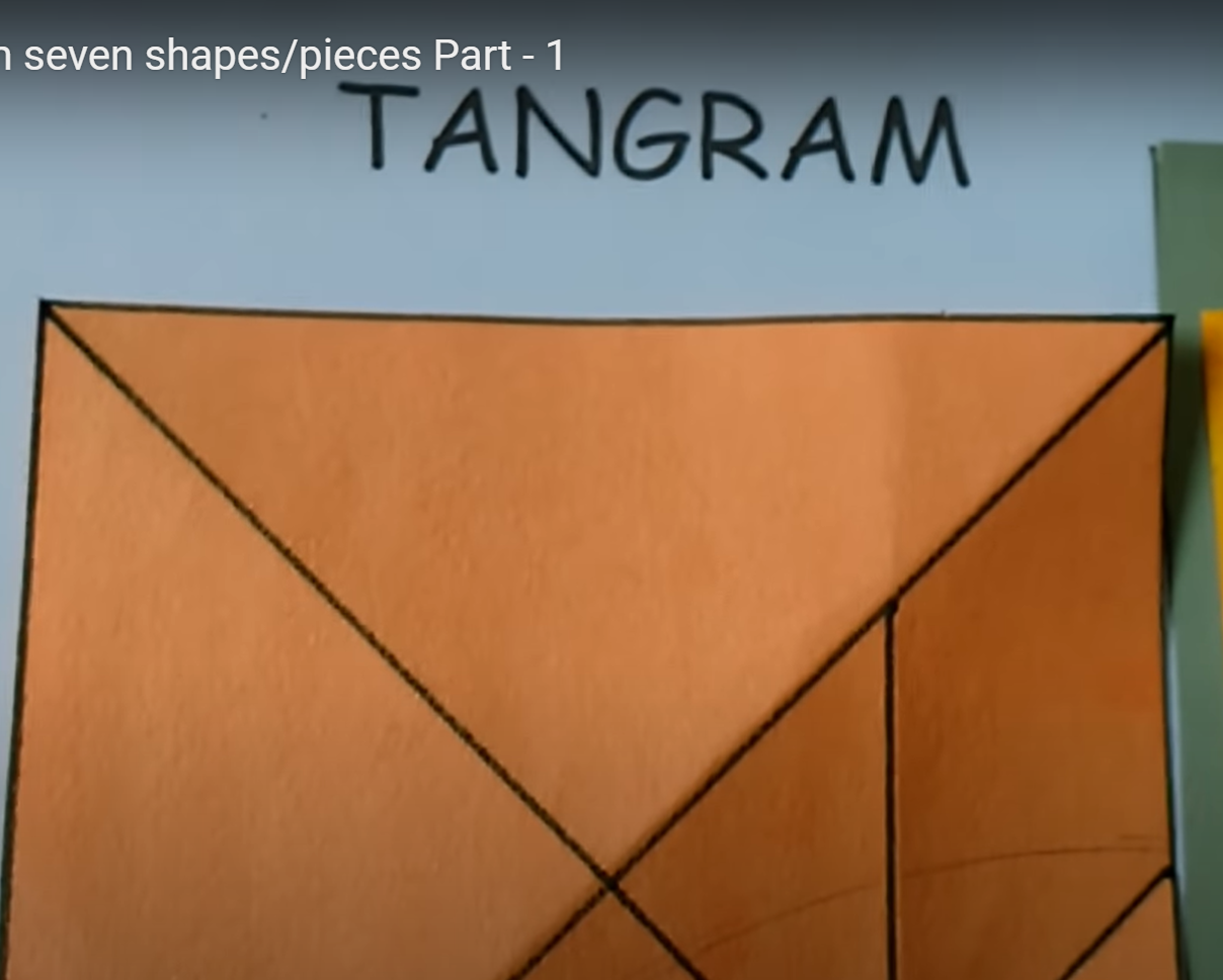 How to make Tangram seven shapes/pieces Part - 1